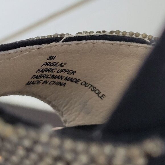 NEW Sugar Priscila2  Rhinestones Womens Block Heel Sandals 8M - Picture 5 of 9